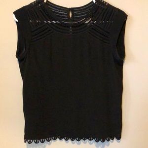 Black, sleeveless blouse